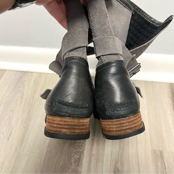 Sorel Boots Women’s 9.5 Major Moto Black and Gray Winter - Picture 4 of 7